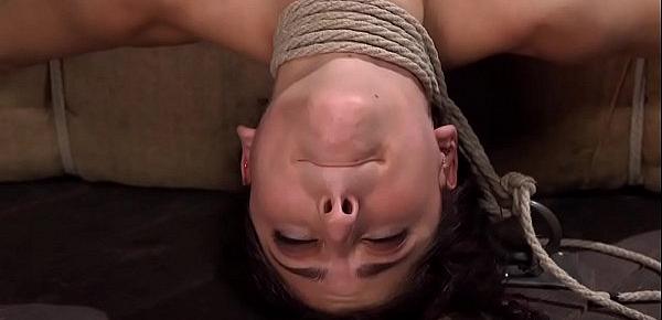  Hogtied and back bent slave pussy vibed